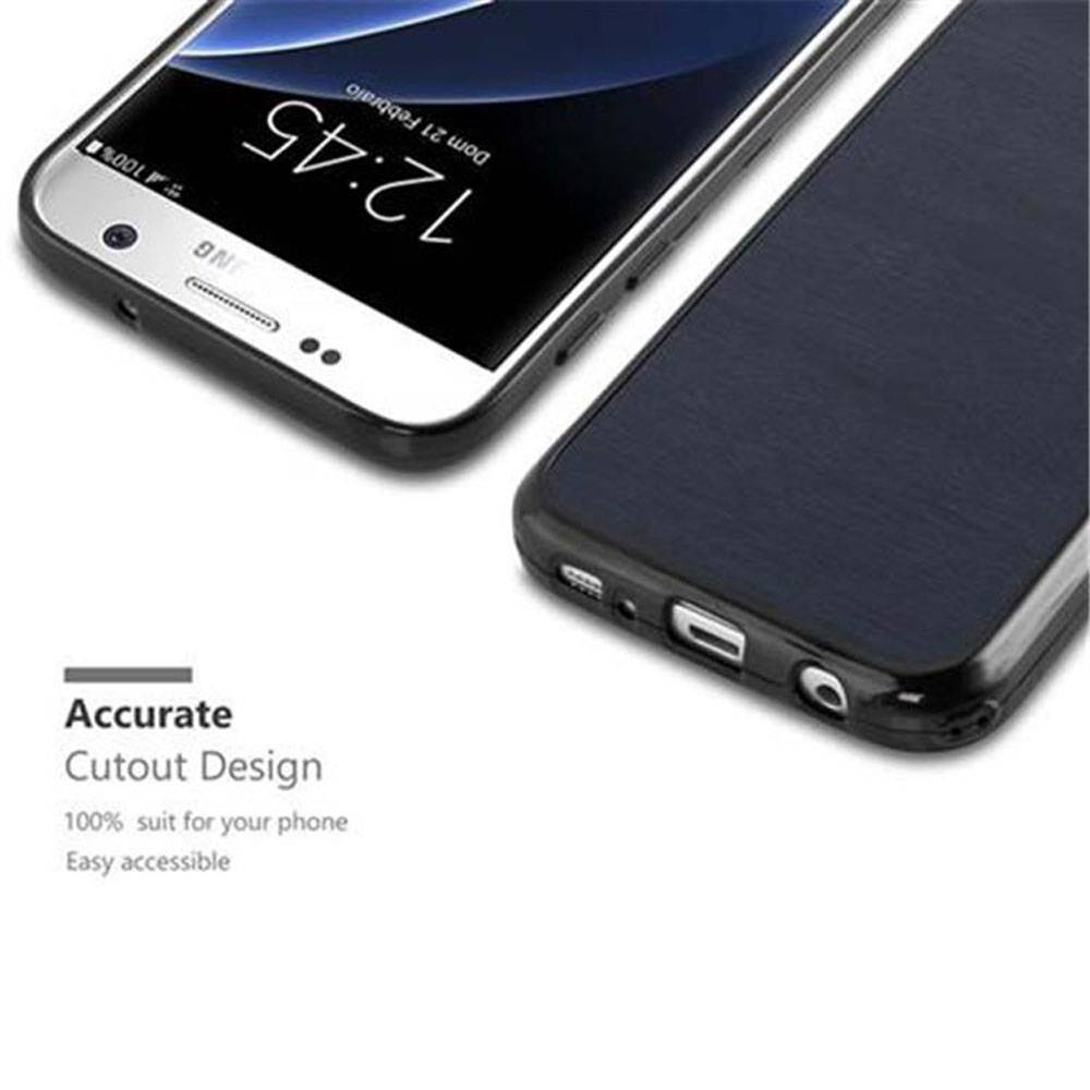 Cadorabo Handyhülle für Samsung Galaxy S7 in Blau Schutzhülle Hülle Etui Case Cover TPU Silikon-2