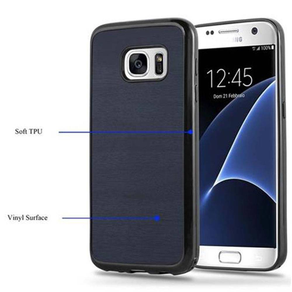 Cadorabo Handyhülle für Samsung Galaxy S7 in Blau Schutzhülle Hülle Etui Case Cover TPU Silikon-4