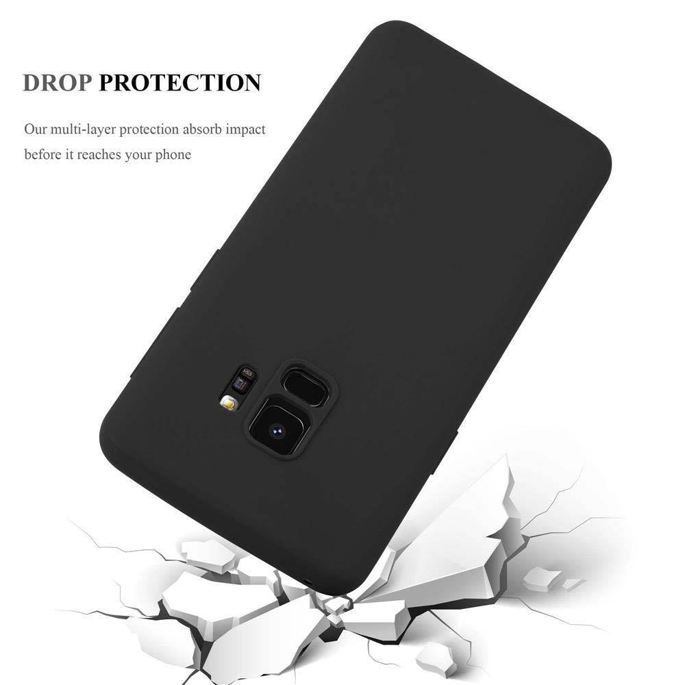 Cadorabo Hülle für Samsung Galaxy S9 Schutzhülle in Schwarz Handyhülle TPU Silikon Etui Case Cover-2
