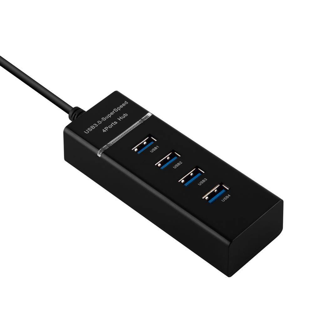 Cadorabo 4-Port USB 3.0 Multischnittstelle Plug&Play USB 3.0 Anschluss USB-C Ladeanschluss für Laptops Schwarz-0