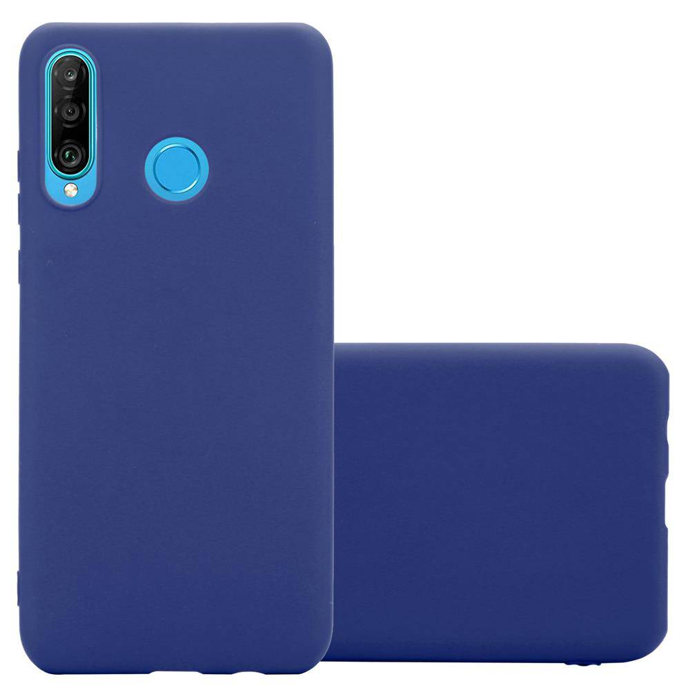 Cadorabo Hülle für Huawei P30 LITE Schutzhülle in Blau Handyhülle TPU Silikon Etui Case Cover-0