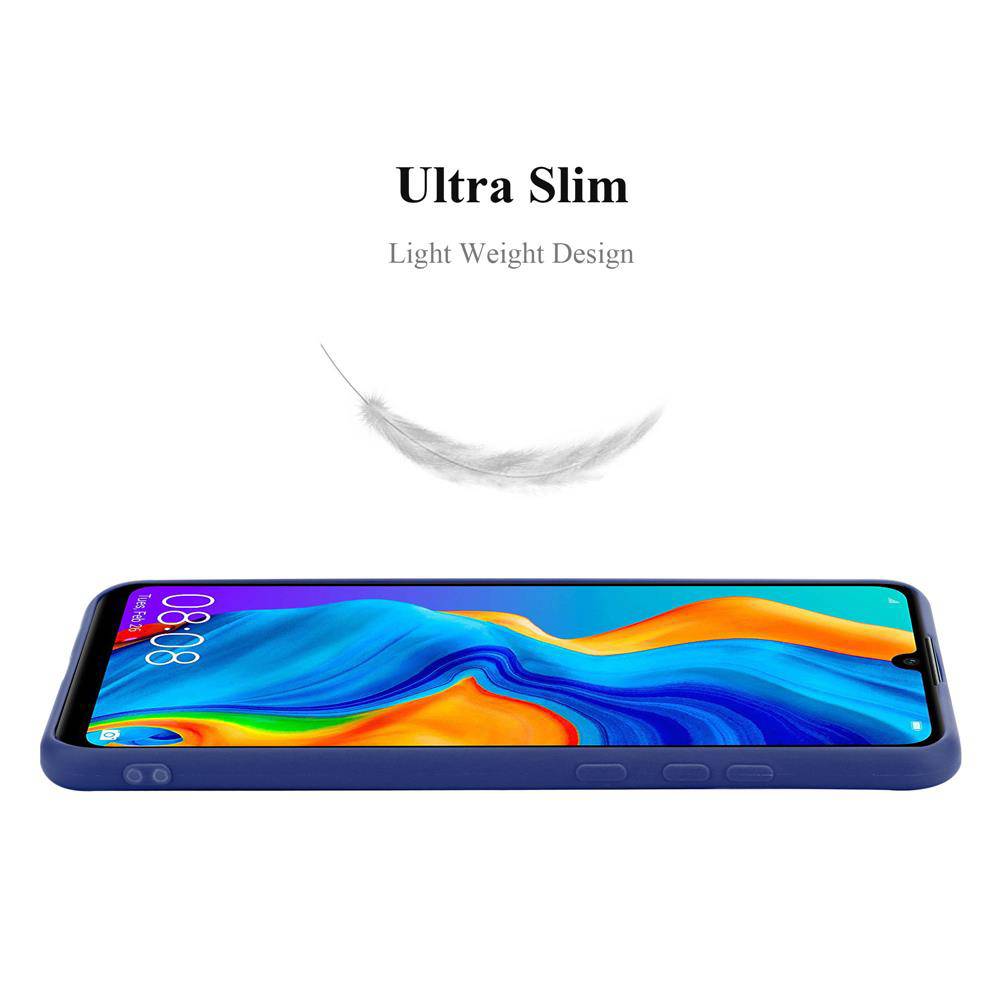 Cadorabo Hülle für Huawei P30 LITE Schutzhülle in Blau Handyhülle TPU Silikon Etui Case Cover-2