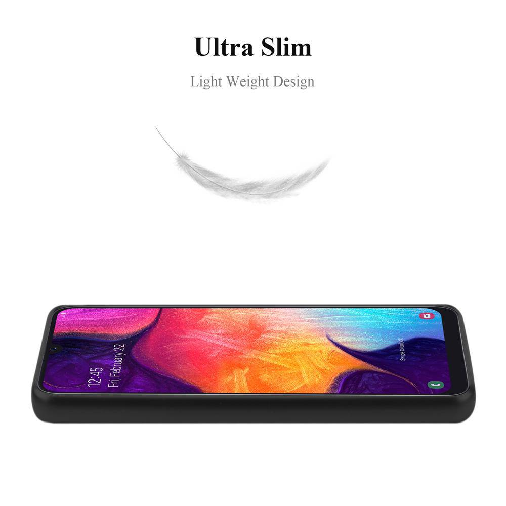 Cadorabo Schutzhülle für Samsung Galaxy A50 4G / A50s / A30s Hülle in Schwarz Handyhülle TPU Silikon Etui Cover Case-1