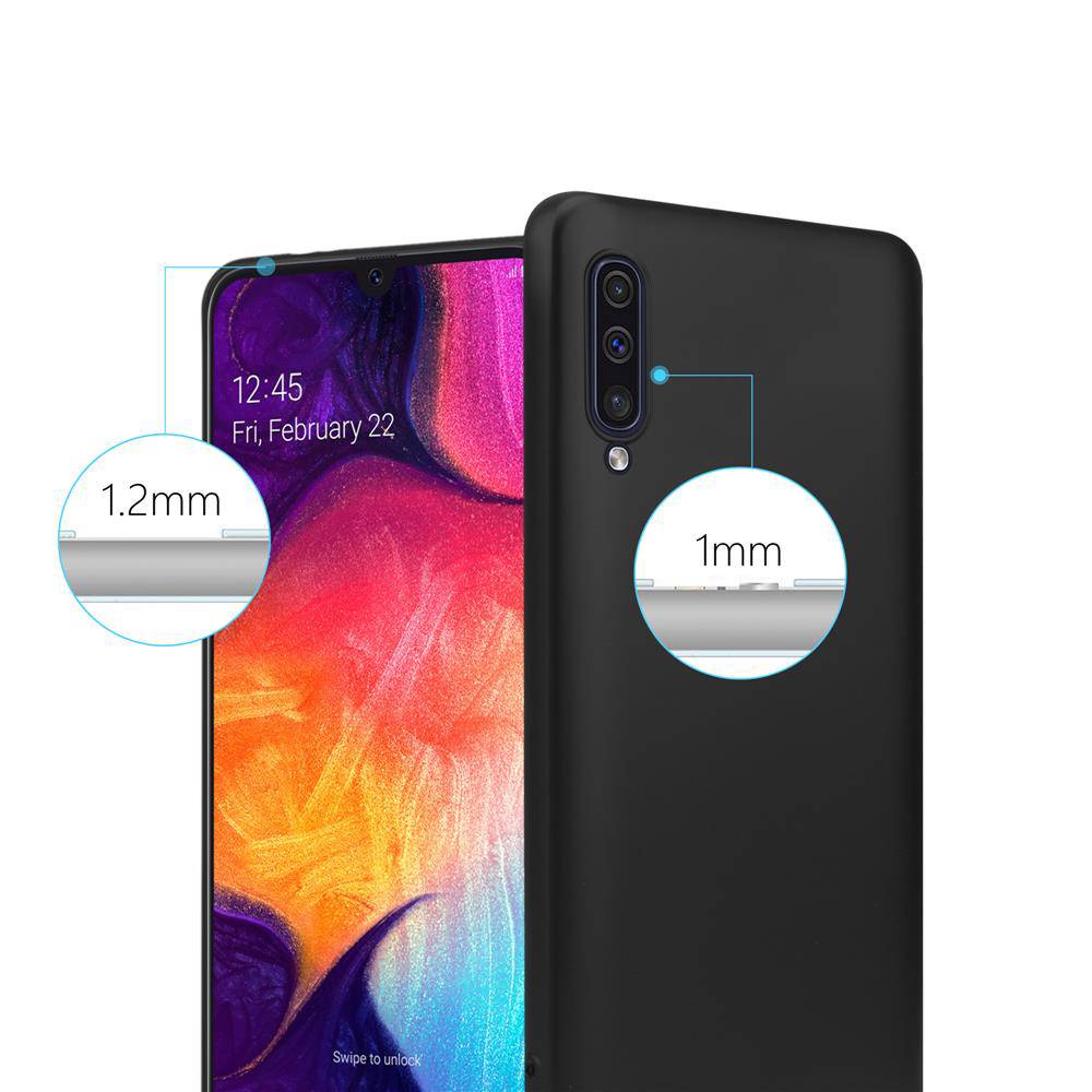 Cadorabo Schutzhülle für Samsung Galaxy A50 4G / A50s / A30s Hülle in Schwarz Handyhülle TPU Silikon Etui Cover Case-3
