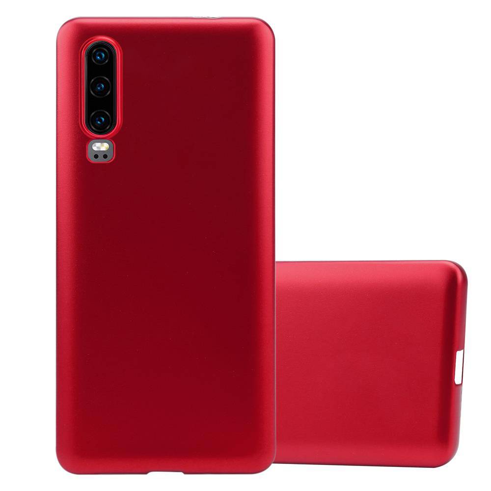 Cadorabo Schutzhülle für Huawei P30 Hülle in Rot Handyhülle TPU Silikon Etui Cover Case-0