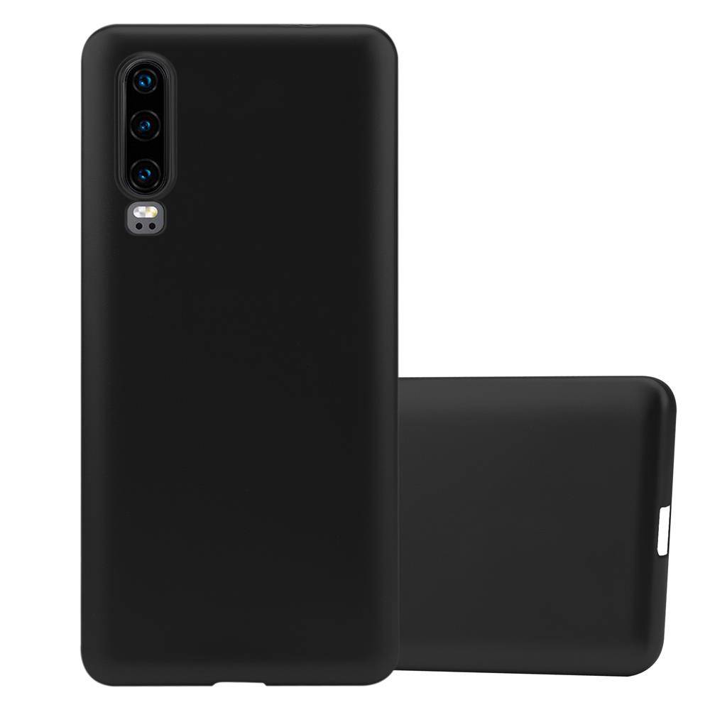 Cadorabo Schutzhülle für Huawei P30 Hülle in Schwarz Handyhülle TPU Silikon Etui Cover Case-0