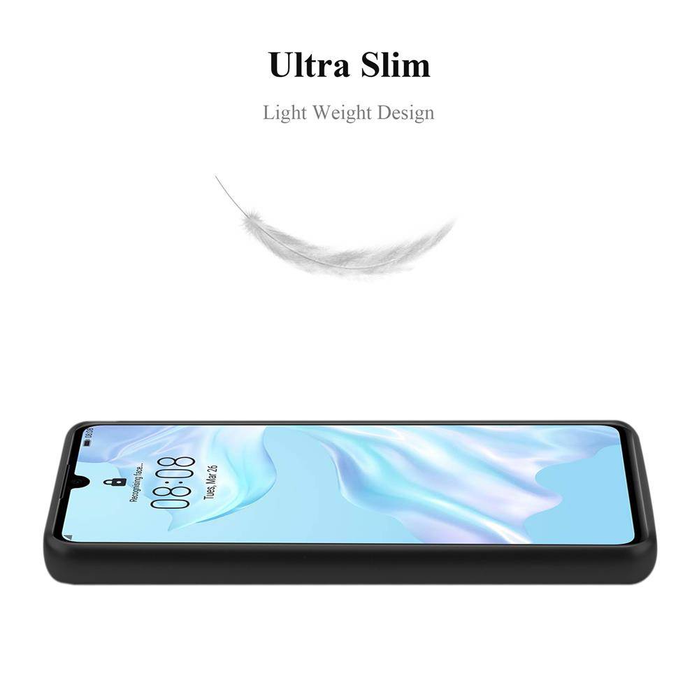 Cadorabo Schutzhülle für Huawei P30 Hülle in Schwarz Handyhülle TPU Silikon Etui Cover Case-2