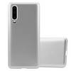 Cadorabo Schutzhülle für Huawei P30 Hülle in Silber Handyhülle TPU Silikon Etui Cover Case