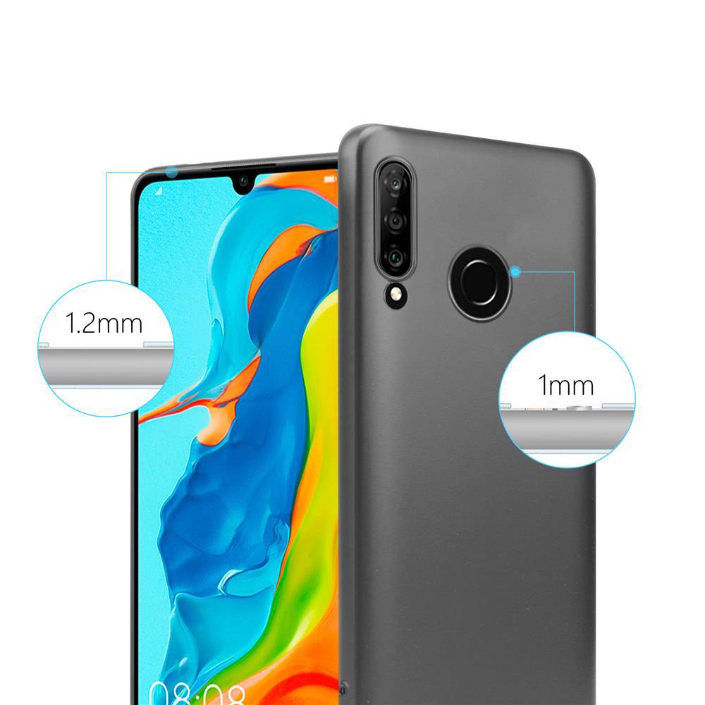 Cadorabo Schutzhülle für Huawei P30 LITE Hülle in Grau Handyhülle TPU Silikon Etui Cover Case-3