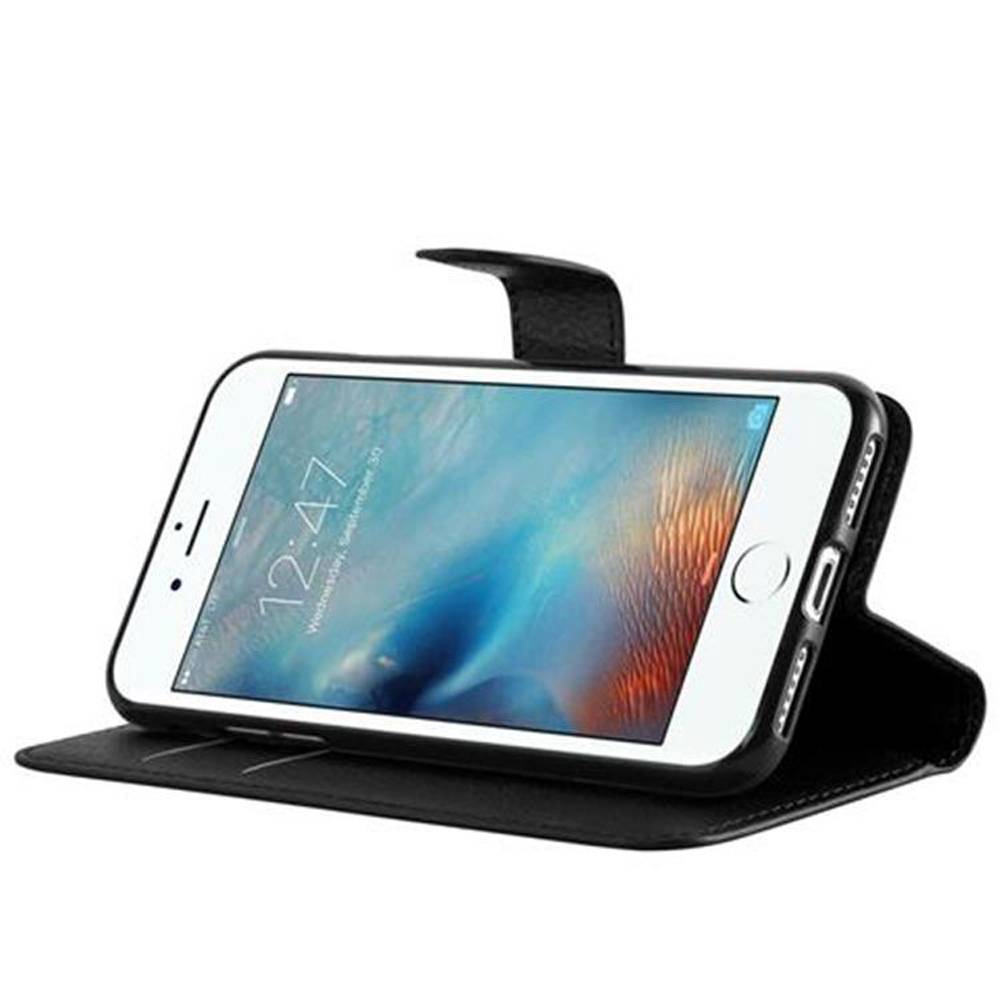 Cadorabo Hülle für Apple iPhone 7 / 7S / 8 / SE 2020 Schutz Hülle in Schwarz Handyhülle Etui Case Cover Magnetverschluss-2