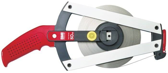 Rahmenbandmaß ERGOLINE L.30m Band-B.13mm Acm EG II Alu.gelb Glasfaser BMI