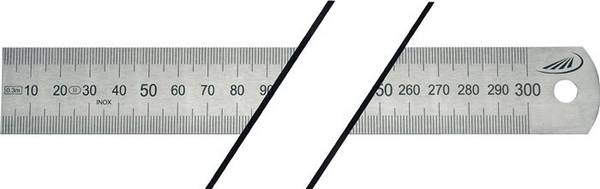 Stahlmaßstab L.300mm rostfr.Stahl biegsam Teilung A=mm/mm H.PREISSER