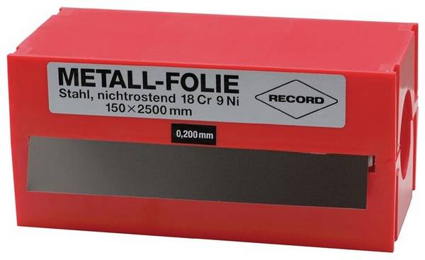 Metallfolie D.0,050mm VA 1.4301 L.2500mm B.150mm RECORD