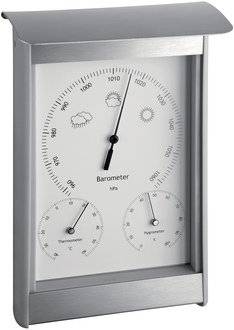 Symbolbild für Wetterstation H215xB145xT70mm silber/weiß Alu/KU f.innen/außen TFA