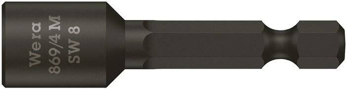 Steckschlüsseleinsatz 869/4M m.6-KT.-Antr.SW 8mm L.50mm m.Magnet WERA-4