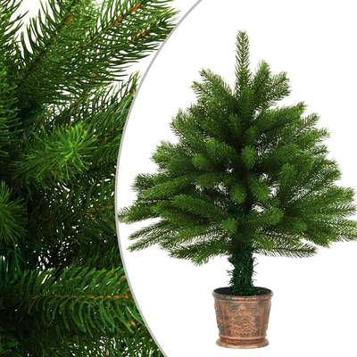 Künstlicher Weihnachtsbaum mit Korb 65 cm Grün