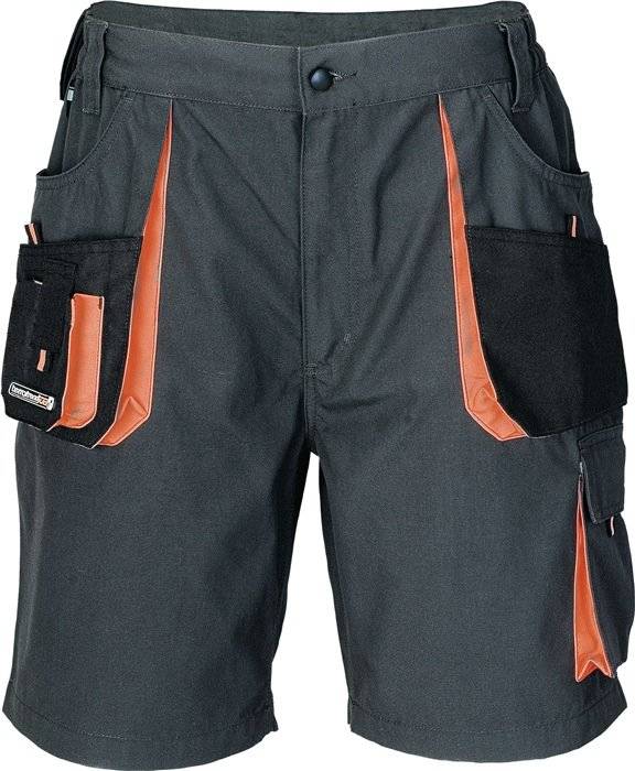 Herrenshorts Gr. 48 dunkelgrau/schwarz/orange 65% PES/35% CO TERRATREND-0