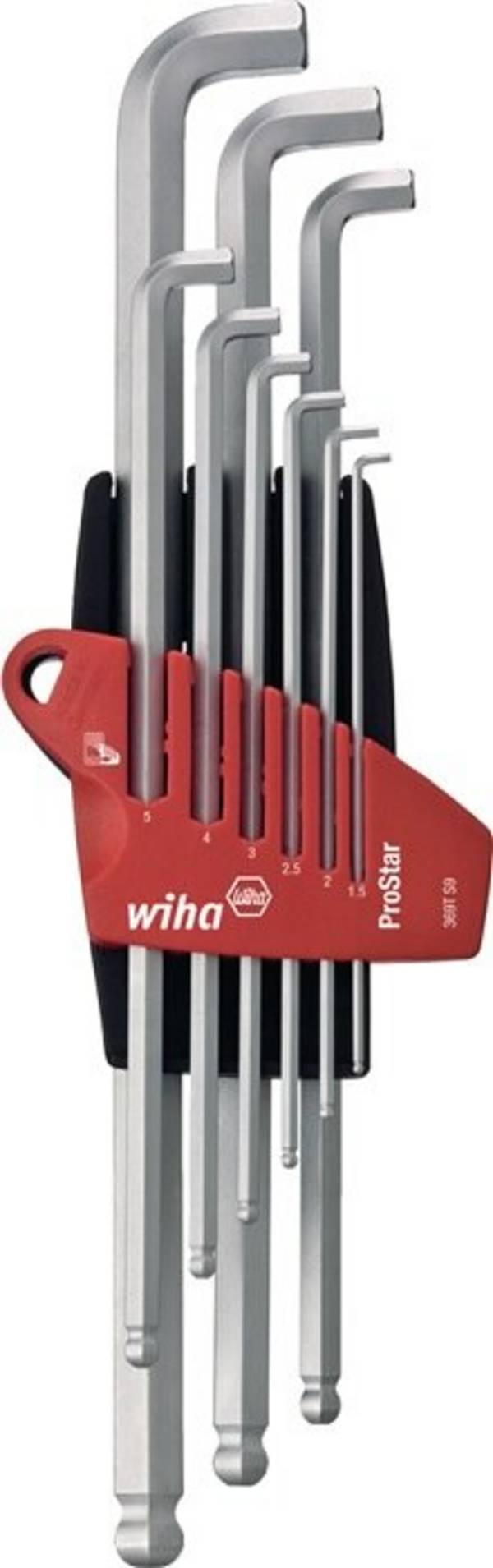 Wiha 6-Kant-Stiftschlüsselsatz mit Kugelkopf 369T ProStar 9tlg