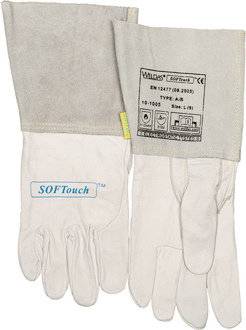 Schweißerhandschuhe Gr.XXL(10,5)natur Leder/Softouch EN388,EN12477,EN1149-2 10PA-1
