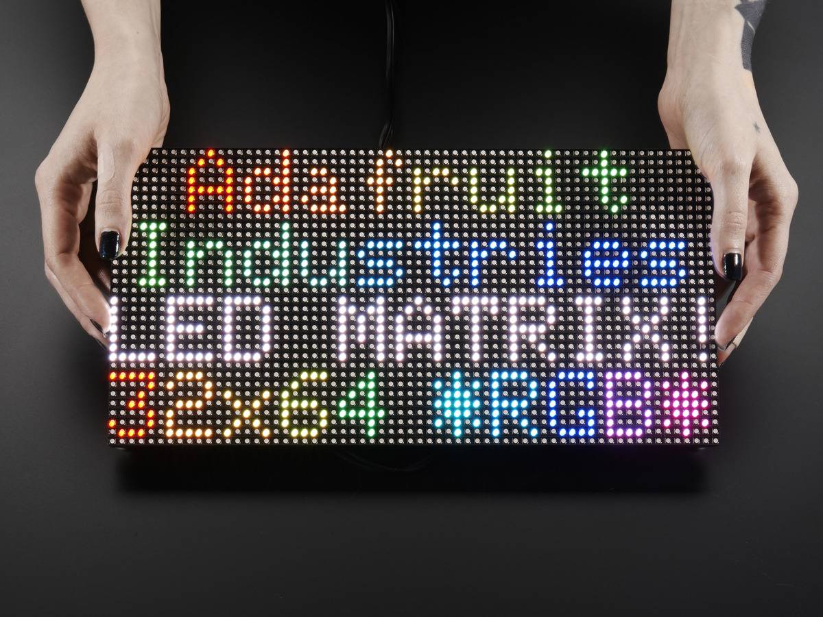 Adafruit Displaymodule - LED-Punktmatrix 64 x 32 Rot, Grün, Blau (RGB) L x B x H: 12,50" x 6,20"-1
