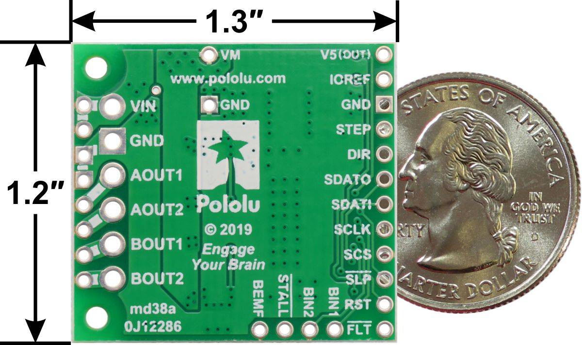 Pololu High-Power Stepper Motor Driver 36v4, Supports 8-50 V Operating Voltage 3730-2