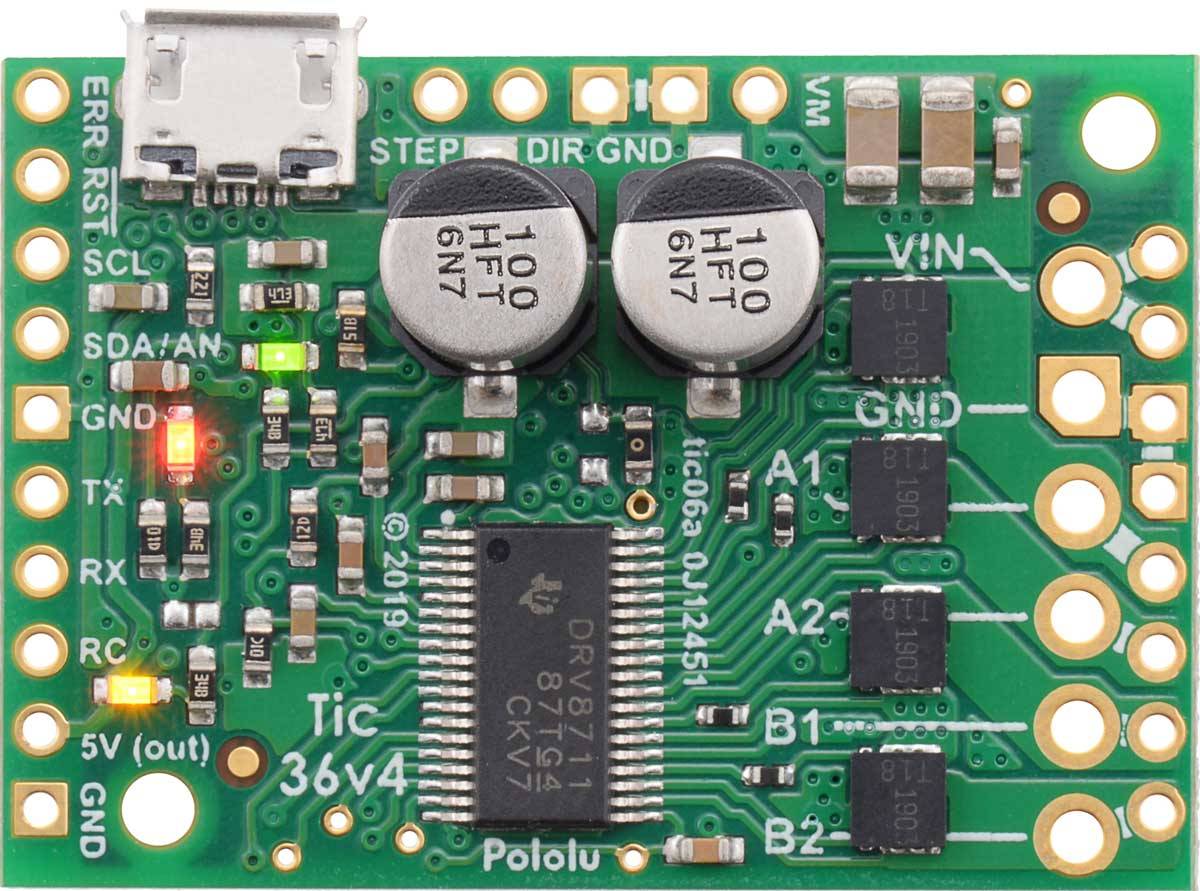 Pololu Tic 36v4 USB Multi-Interface High-Power Stepper Motor Controller (Connect-1