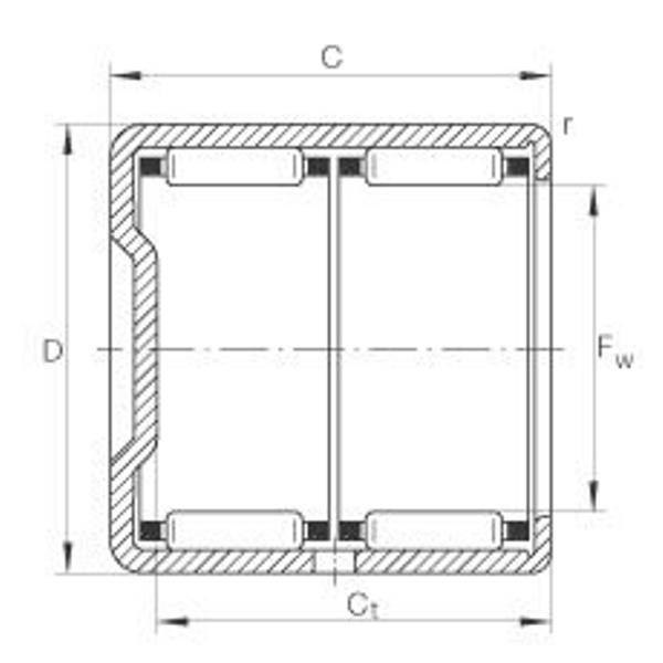 Nadelbüchse BK3038 -ZW ID 30mm AD 37mm Breite38mm INA-1