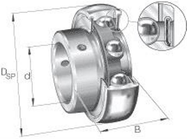 Spannlager GAY50 -NPP-B ID 50mm AD 90mm Breite43mm INA