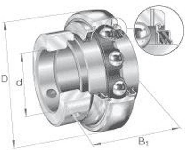 Spannlager GE40 -KTT-B ID 40mm AD 80mm Breite56,5mm INA-0