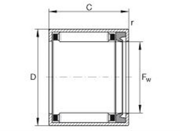 Nadelhülse HK0810 -RS-FPM-B-L271 ID 8mm AD 12mm Breite10mm INA-1