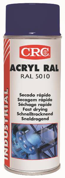 Farbschutzlackspray ACRYLIC PAINT enzianbl. glänzend RAL5010 400ml Spraydose CRC-0