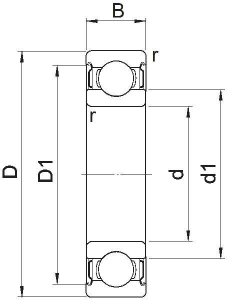 SKF E2.6201-2Z/C3, Rillengkugellager, energieeffizient, 2 Deckscheiben, erhöhte Lagerluft-1
