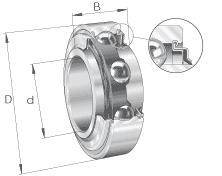 Spannlager 205 KRR ID 25mm AD 52mm Breite21mm INA-1
