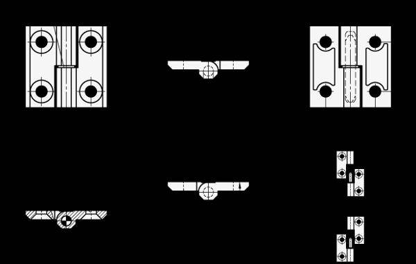 Scharniere, Zink-Druckguss, aushängbar-1