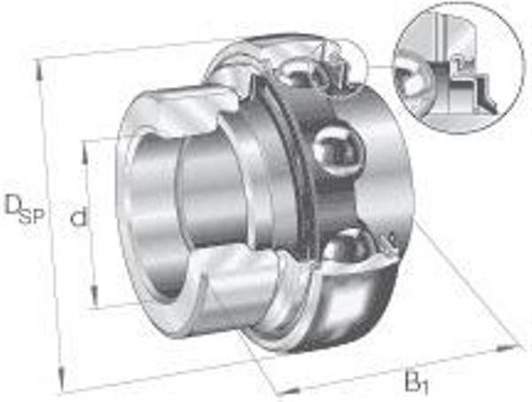 Spannlager GE40 -KRR-B ID 40mm AD 80mm Breite56,5mm INA-0