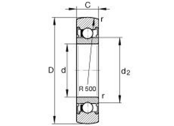 INA LR604-2RSR-HLC, Laufrolle mit beidseitiger Abgedichteter Lippendichtung,-1