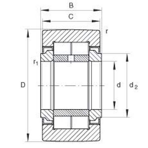 Stützrolle NUTR2562 -X ID 25mm AD 62mm Breite25mm INA-1