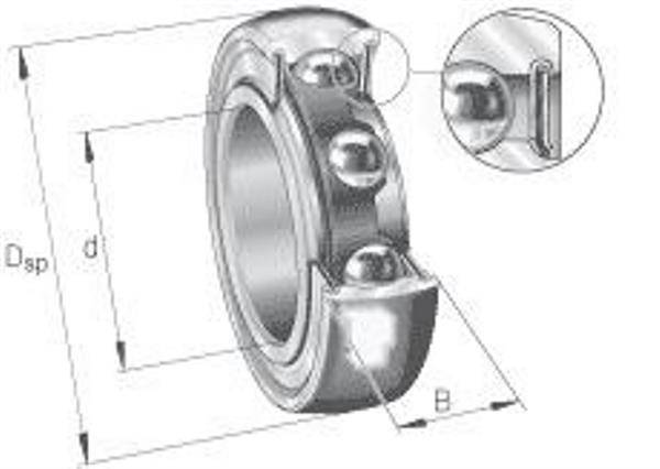 Spannlager 204 -NPP-B ID 20mm AD 47mm Breite14mm INA-0