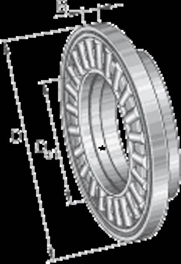 Axial-Nadellager AXW40 ID 40mm AD 63mm Breite8,2mm INA