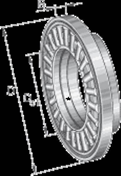 Axial-Nadellager AXW40 ID 40mm AD 63mm Breite8,2mm INA-0