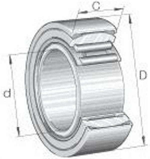 Einstell-Nadellager PNA35/55 ID 35mm AD 55mm B.20mm INA
