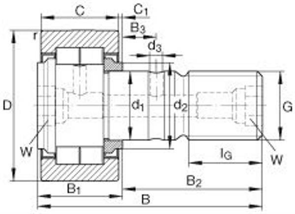 INA NUKR62-X-A, Kurvenrolle-1
