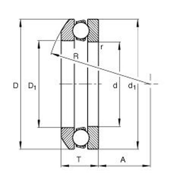 Axial-Rillenkugellager 53208 ID 40mm AD 68mm B.20,3mm FAG-1