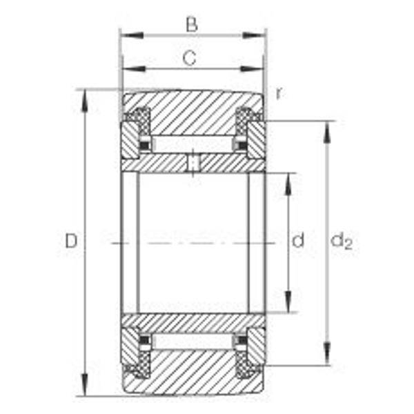 Stützrolle NATR15 -X-PP-A ID 15mm AD 35mm Breite19mm INA-1