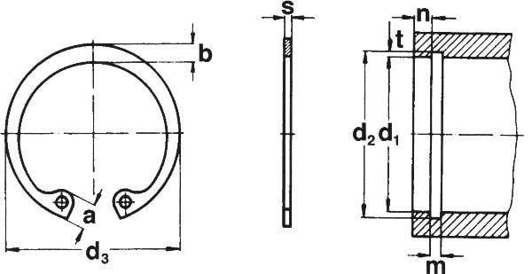 J 57 Sicherungsring, DIN 472-1