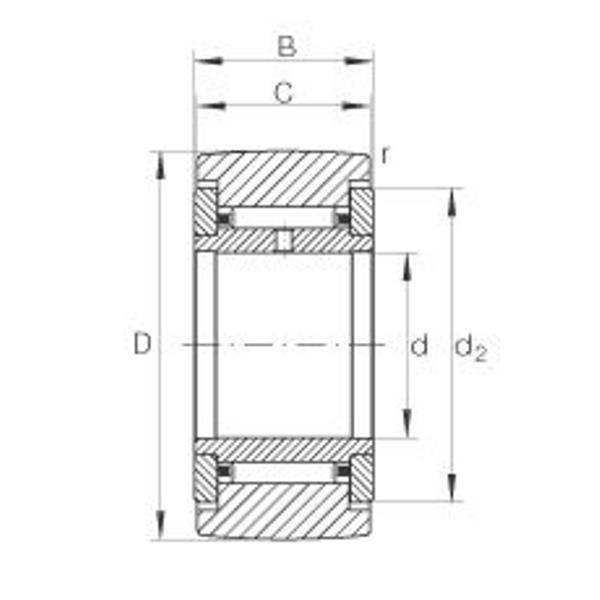 Stützrolle NATR6 ID 6mm AD 19mm Breite12mm INA-2