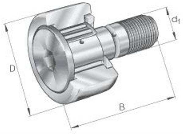 Kurvenrolle KR19 -SK-PP-A ID 8mm AD 19mm Breite32mm INA