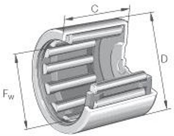 INA BK0408 Nadelbüchse Innen-Ø 4 mm Außen-Ø 8 mm Breite8 mm