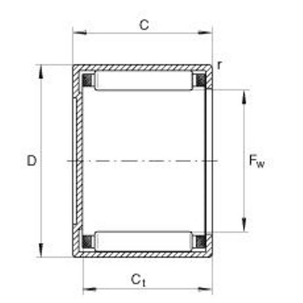 Nadelbüchse BK0808 ID 8mm AD 12mm Breite8mm INA-1