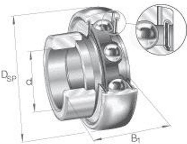 Spannlager GRAE45 -NPP-B ID 45mm AD 85mm Breite43,8mm INA